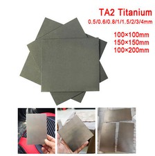 TA2 Titanium Sheet Square Metal Foil Plate | 0.5/0.6/0.8/1/1.5/2/3/4mm Thick