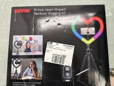 Sunpak - 10" Heart-Shaped Rainbow Vlogging Kit with Bluetooth Remote AWESOME