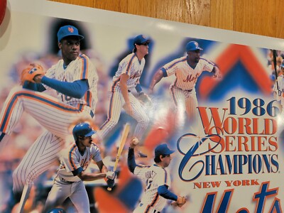 The Amazing Mets Champions ポスター額入り 1986 New York METS Poster 25