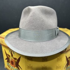 Vintage 40s 7 1/4 Fedora Style Hat Morfelt Whitehall Styled by Dorfman Knox Box