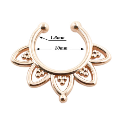 PTOP 1PC Fake Septum Nose Piercing 14G Nose Ring Surgical Steel Body  Piercing