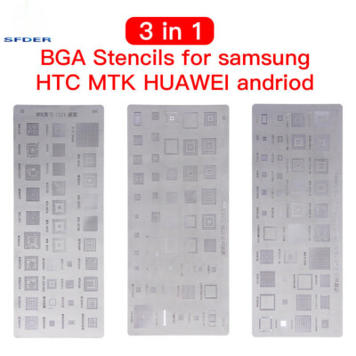 BGA Universal Stencils for MTK Samsung HTC Huawei Android Reballing Stencils Kit