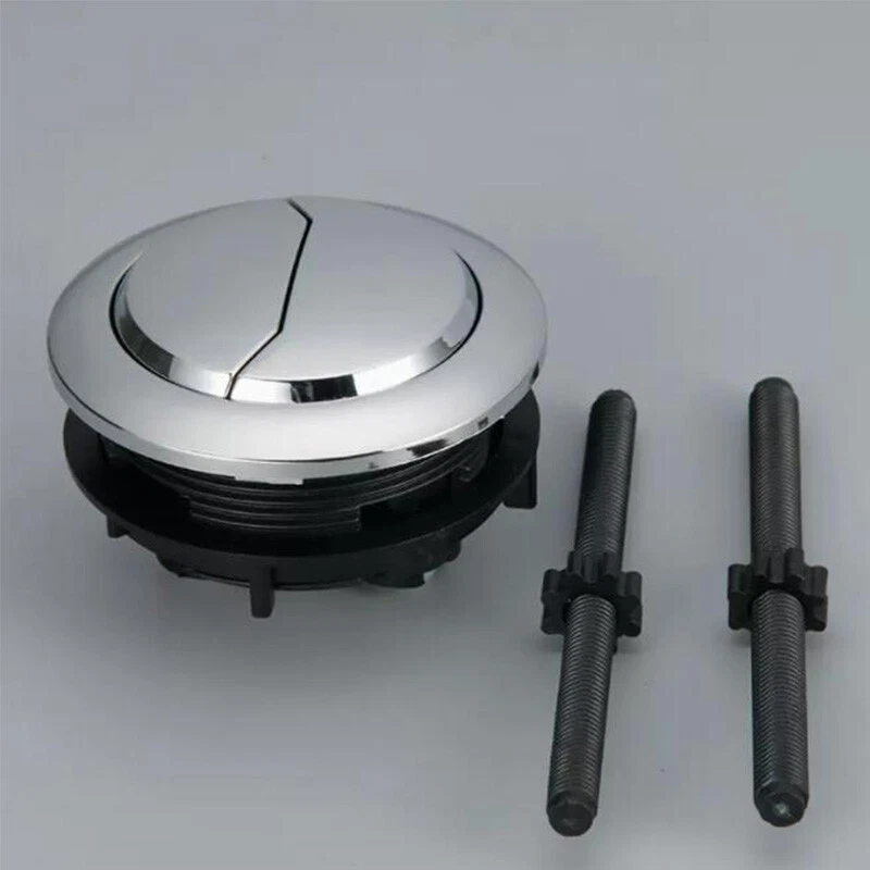 ABS Dual Flush Toilet Water Tank Push Button With 2 Rods for 48mm/58mm Hole New - Image 2 of 4