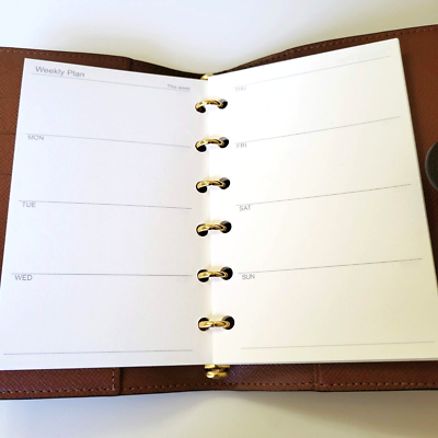 fits Louis Vuitton LV Small/PM Agenda: 60 Pages Weekly Planner Refill Paper