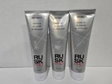 Lot of 3 Rusk Pro Define 02 Shaping Gel Controls Curls Eliminate Frizz 4 oz *New