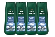 4 Pk Irish Spring Mountain Chill 24 Hrs Fresh Body Wash for Men, 20 Fl oz/591ML