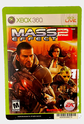 XBOX 360 MASS EFFECT 3 BLOCKBUSTER VIDEO BACKER CARD 5''X8'' NO GAME