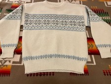 Vintage Icelandic Ice Knit Sweater Fair Isle Sz M