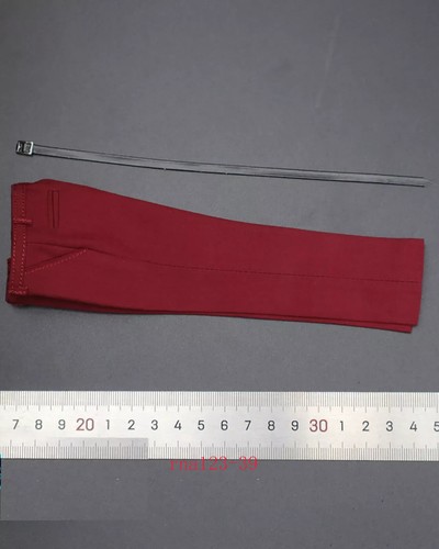 1/6 Red Pants Trousers with Belt Clothes For 12'' Male Action Figure Body Toys - 第 1/2 張圖片