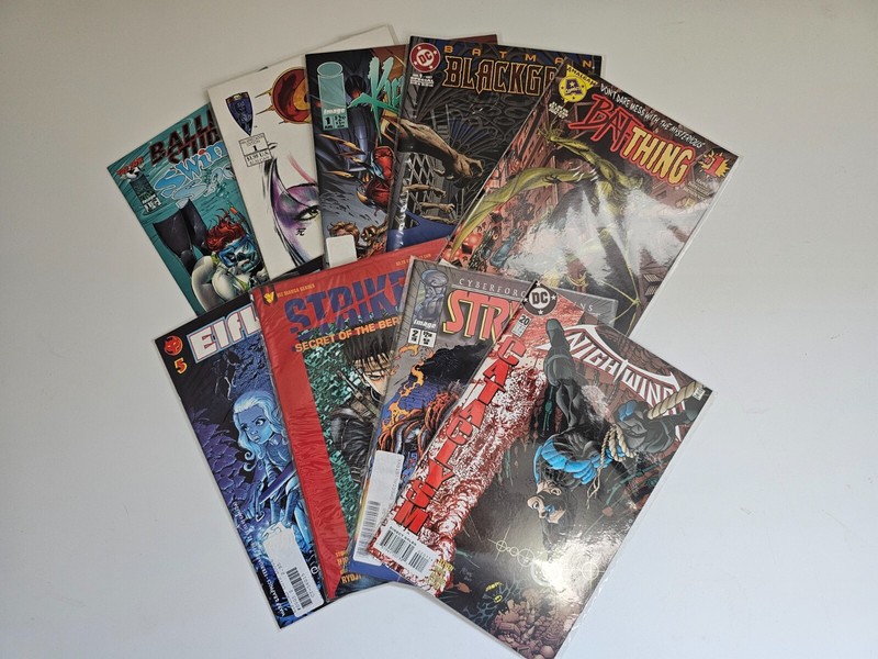 9 Bulk Comic Books Assorted Lot Strike Force NightWing in Original Plastic