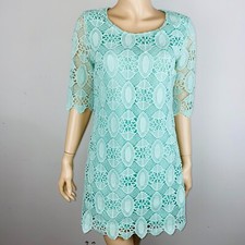 Emmalee Bohemian Embroidered Eyelet Cutout Detail Women's Small S Boho Dress *