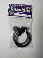 Forum Novelties Prisoner Inmate Costume Black Wrist Ankle Shackles 14+ NEW