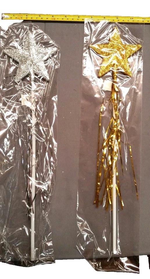 12 unidades - Varitas Estrella Brillo 18" Nuevas (6 Oro y 6 Plata O 12 Oro O 12 Plata) Foto 4 de 4
