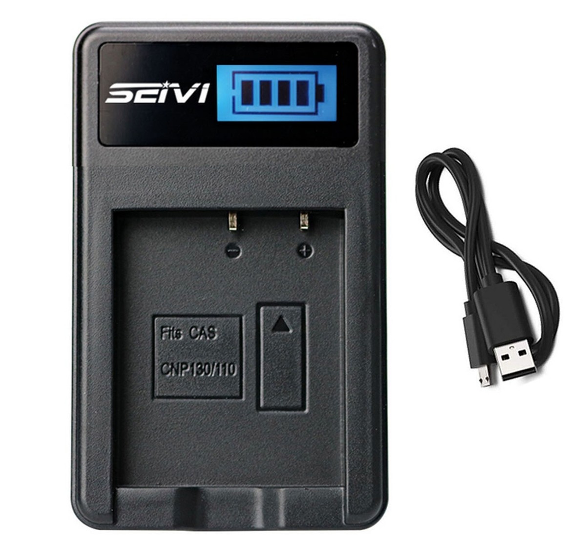 Battery Charger For Casio Exilim EX-ZR100, EX-ZR200, EX-ZR300