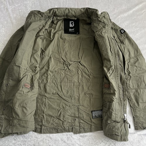 Brandit Britannia Jacket Olive Green Coat Military Hood Top, M - Picture 5 of 11