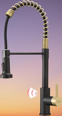 GIMILI Black and Gold Touchless Kitchen Faucet with Pull Down Sprayer, Motion...