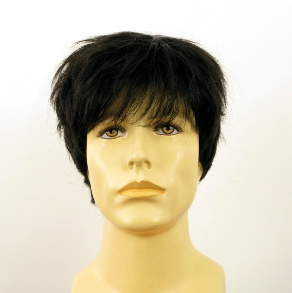 Parrucca uomo capelli naturali nero JACQUES : solution calvitie masculine invisible
