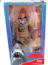Awesome NECA Jaws Quint Shark Battle 8” Figure New In Box 