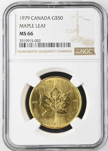 1979 Canada Gold Maple Leaf MS 66, NGC Coin 1 Oz Gold Coin RARE COIN!!!