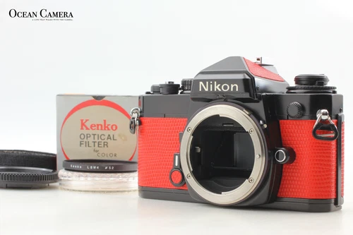 Rare! Black-Red [Almost MINT] Nikon FE SLR 35mm Film Camera SLR Body From JAPAN