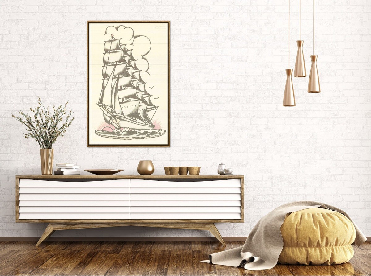 VINTAGE Sailor Jerry Ship TATTOO Flash Sheet Print | eBay