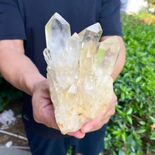 1.65LB Natural white crystal cluster point mineral specimen Chakras Healing