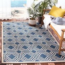 Safavieh Indoor / Outdoor Navy / Beige Area Rugs - CY6112-268