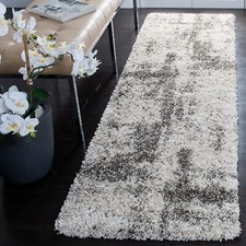 Safavieh Power Loomed Hudson Shag Ivory / Grey Area Rugs - SGH205A