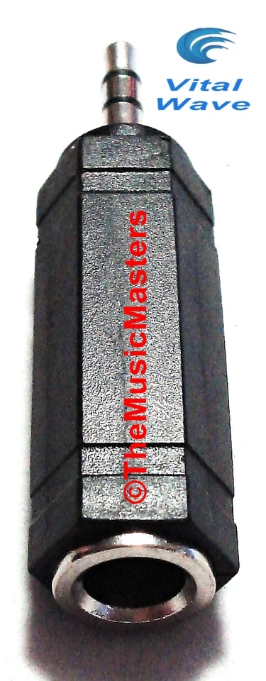 1/4" Female Jack to 3.5mm 1/8" Male Plug Stereo Headphone Audio Adapter VWLTW - Image 2 of 4