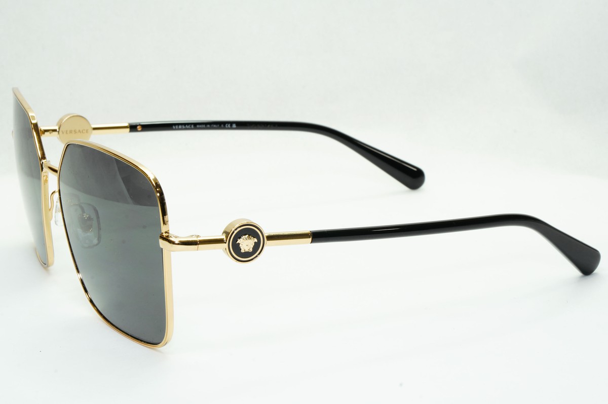 Versace Mod 2177 Studded Cat Eye Sunglasses Black Gold Medusa 1252/87 140 Versace Sunglasses Gold Black Medusa Square Meander MOD 2242  main image 2
