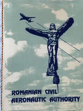 Rare Romanian Civil Aeronautical Authority Hanging Pennant Banner  Vintage