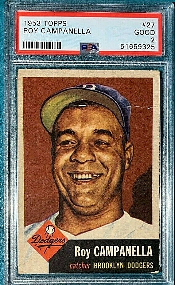 1953 Topps Baseball #27 Roy Campanella PSA 2 Nicely Centered