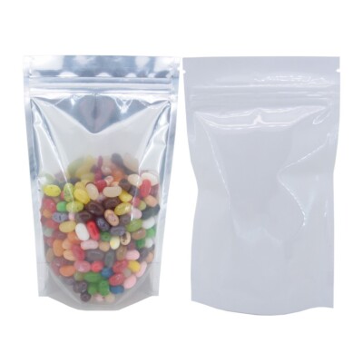 50 Stand Up Pouch 9x13x5 inch Clear Front Resealable ZipLock SUP Mylar Bag