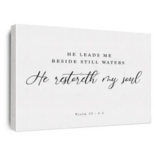 Inspirational Christian Canvas Wall Art 11.5x15 Inch Framed Religious Paintin...