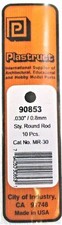 Plastruct 90853 MR-30 Styrene Round Rod .030 O.D. x 10" Long 10 pcs