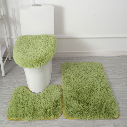 3-Piece Bathroom Bath Mat Contour Rug Set with Toilet Lid Cover #* - Picture 28 of 41