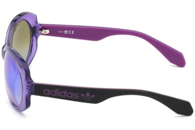 アディダス サングラス パープル Adidas OR0020 78Z Purple Shiny Mirrored Oval Plastic Sunglasses