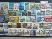 LOT DE 50 TP OBLITERES TOUS DIFFERENTS THEME "LES PONTS"