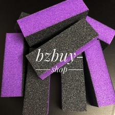 10 Pcs Nail Polisher 4 Way Buffer Buffing Block Manicure File Black Purple