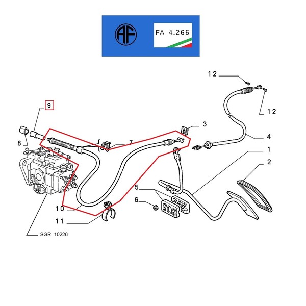 Kabel Steuerung Beschleuniger Fiat Fiorino AF FüR 7661142-image