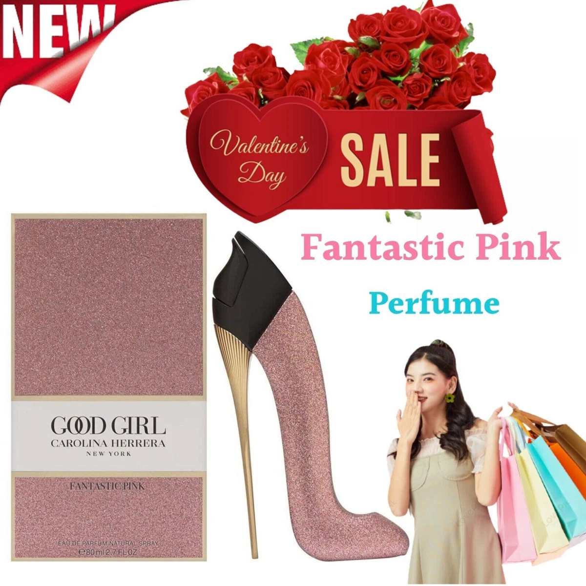 CAROLINA HERRERA GOOD GIRL NEW YORK Fantastic Pink EDP 2.7 fl oz 80ml New Pack