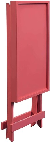 Coral Wooden TV Tray Folding Snack Table Lip Serving Accent Bamboo Portable Top - Picture 4 of 6