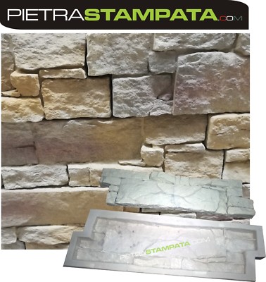 STAMPO PIETRA in GESSO CEMENTO FURNIER STEINFORM für Beton Wandstein