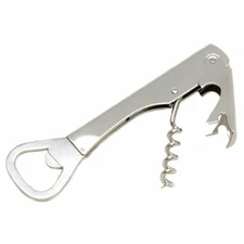 Chef Craft Combo Compact Corkscrew / Bottle Opener - Great for Travel & Camping