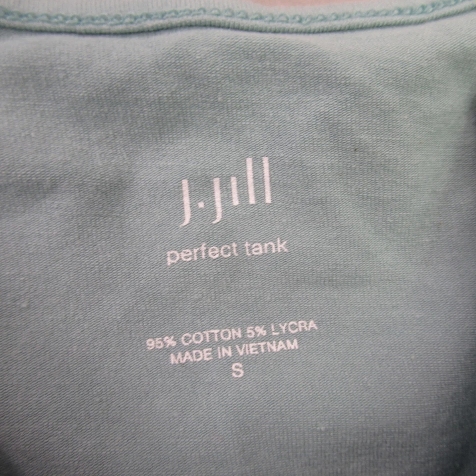 Camisa J Jill Mujer Pequeña Sin Mangas Pullover Top Informal Ligera Verde Foto 3 de 4
