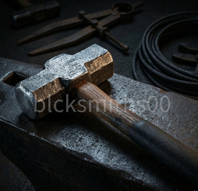 3.6 lbs. Blacksmith Rounding Hammer Heavy Duty Best Iron, Antique Forging Hammer