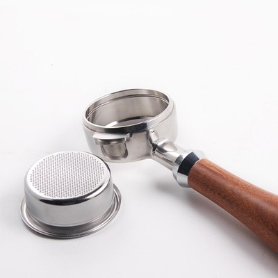 58mm Coffee Bottomless Naked Portafilter Wooden Handle For expobar E61 /Nuova