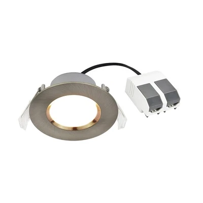 Nordlux LED Außen Einbauleuchte Siege Nickel matt rund Ø8,5cm IP65 4,7W warmweiß - Bild 1 von 4
