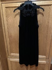Gorgeous Tahari Black Velvet Coctail Sheath Dress - 10P EUC