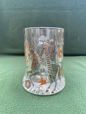 Kleiner Vintage Glas Bierkrug Mit Jagdmotiven